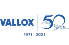 Vallox 50 vuotta -logo