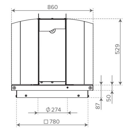 Vallox Exxeo 1400 roof fan produkto vaizdas 2