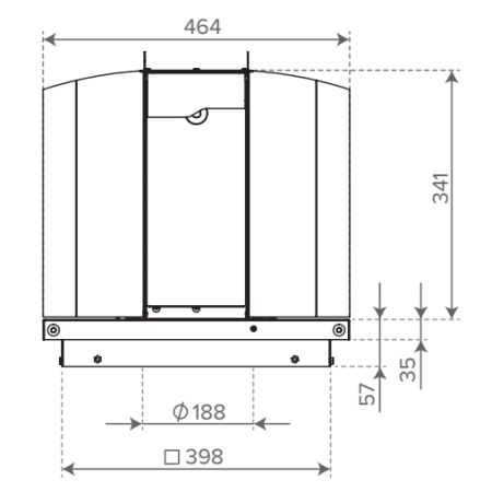 Vallox Exxeo 150 roof fan produkto vaizdas 2