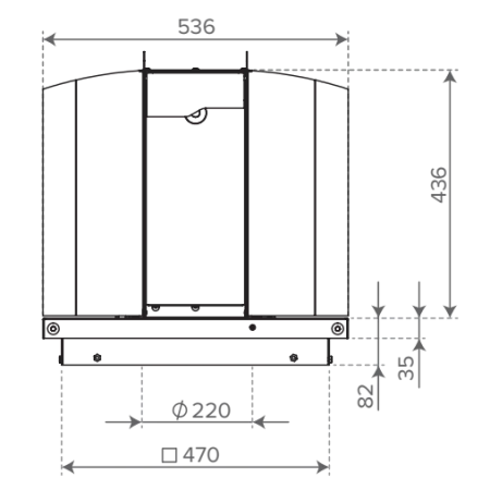 Vallox Exxeo 300 roof fan produkto vaizdas 2