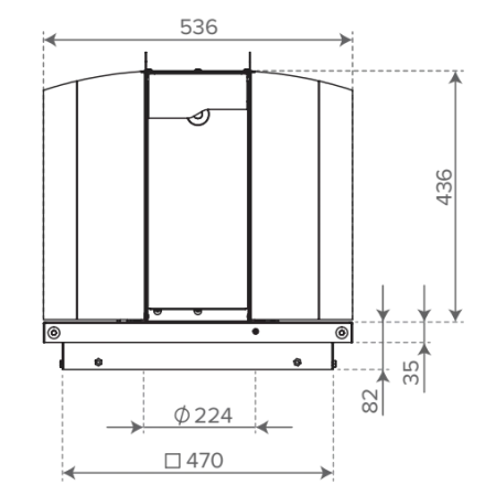 Vallox Exxeo 700 roof fan produkto vaizdas 2