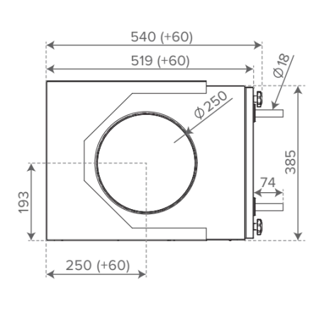 Vallox MLV Multi 250 duct radiator produkto vaizdas 3